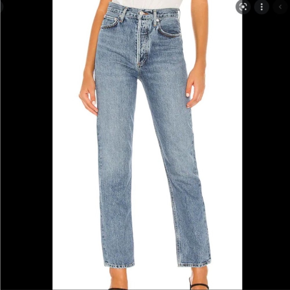 Agolde Light Wash Straight Leg Jeans
